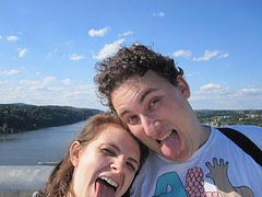 Kate and I on a bridge over the hudson